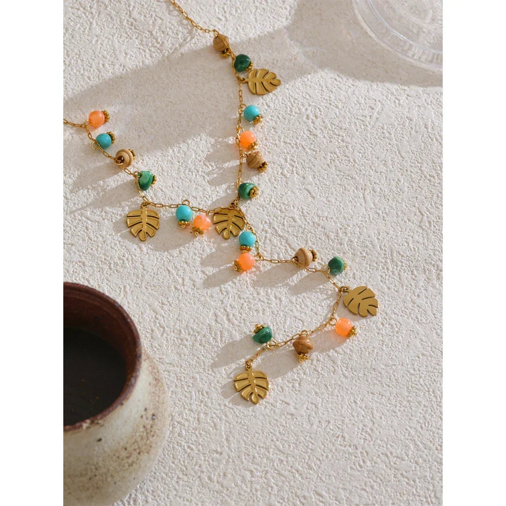 Prism Leaf Necklace