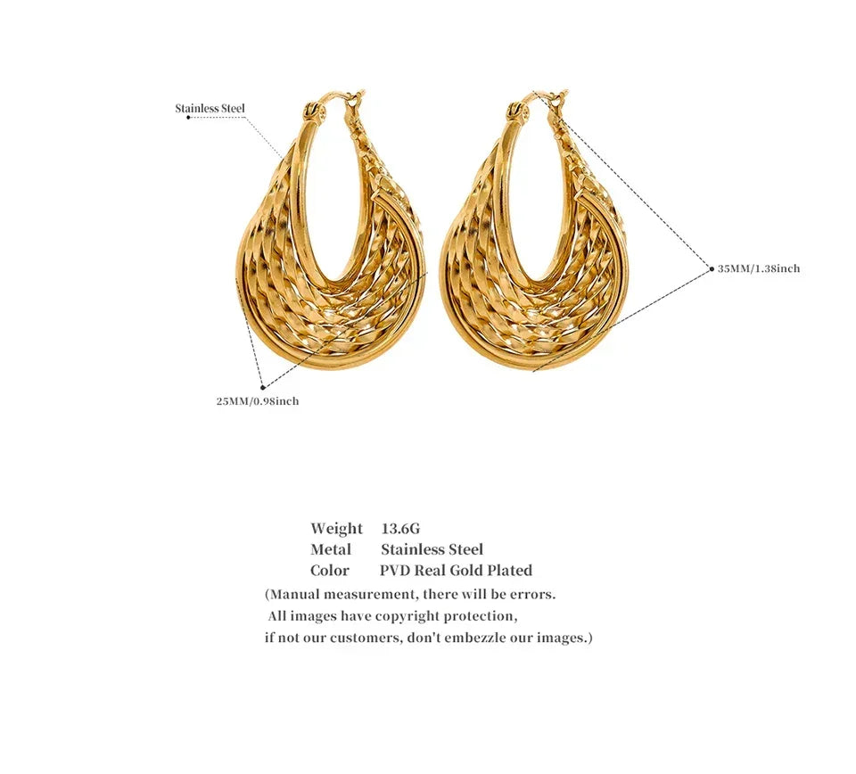 Vogue Twist Hoops - TM & Co. Jewels