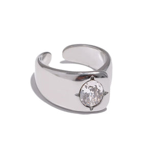 Chunky Charm Zirconia Ring - TM & CO. JEWELS 