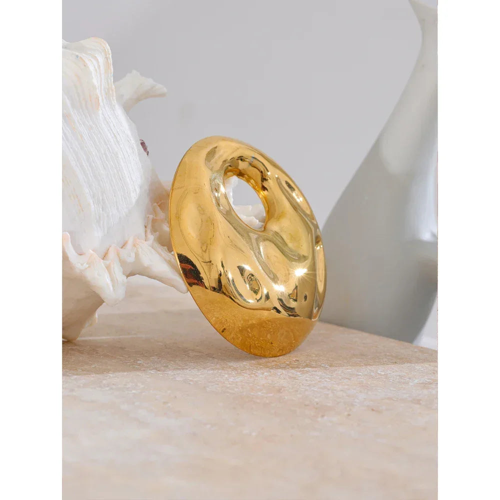 Yhpup 65 mm personalisierte Brosche aus Edelstahl, große runde Hammer-Brosche, wasserdicht, Unisex-Schmuckzubehör für Männer und Frauen