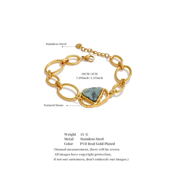 Slate Stone Link Bracelet