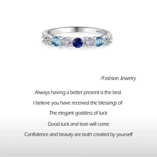 Silver ring with cubic zirconia stones and information about 925 sterling silver and zirconia.-Crystal Spark Ring - TM & Co. Jewels