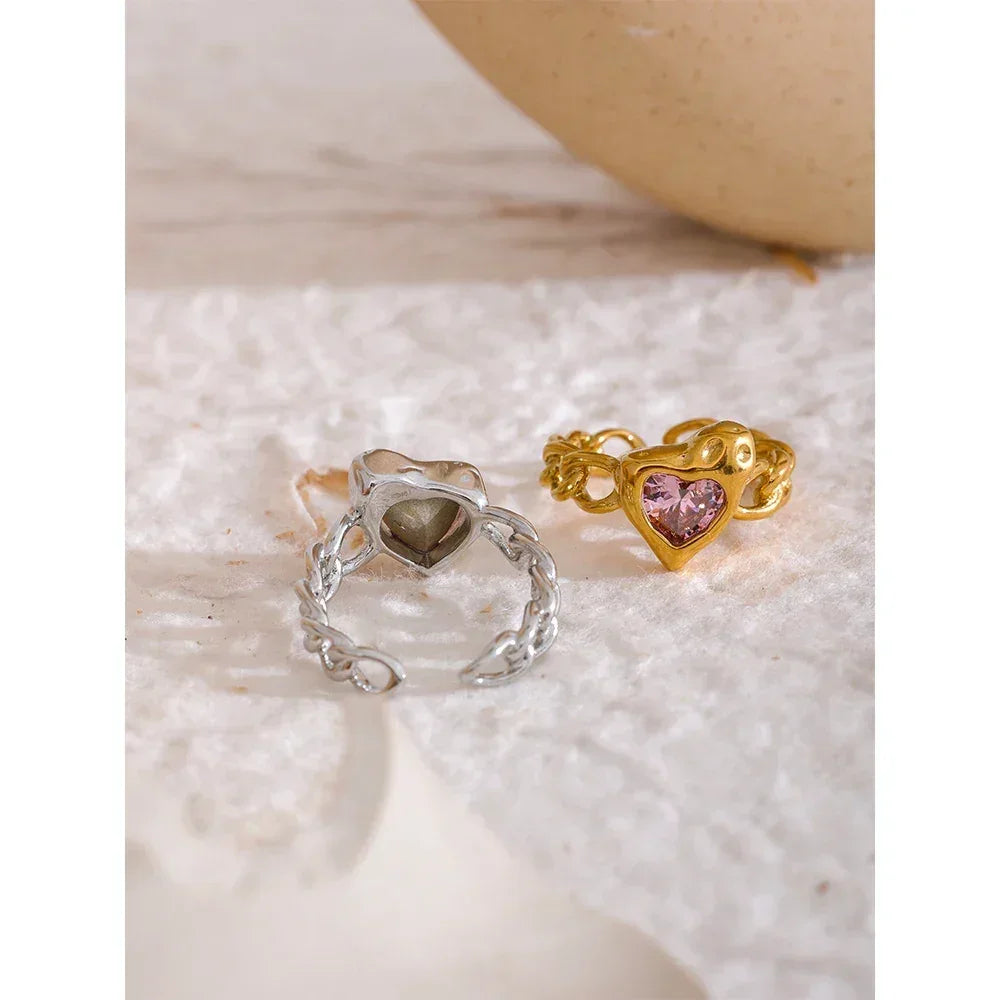 Pink Bliss Heart Ring - TM & Co. Jewels