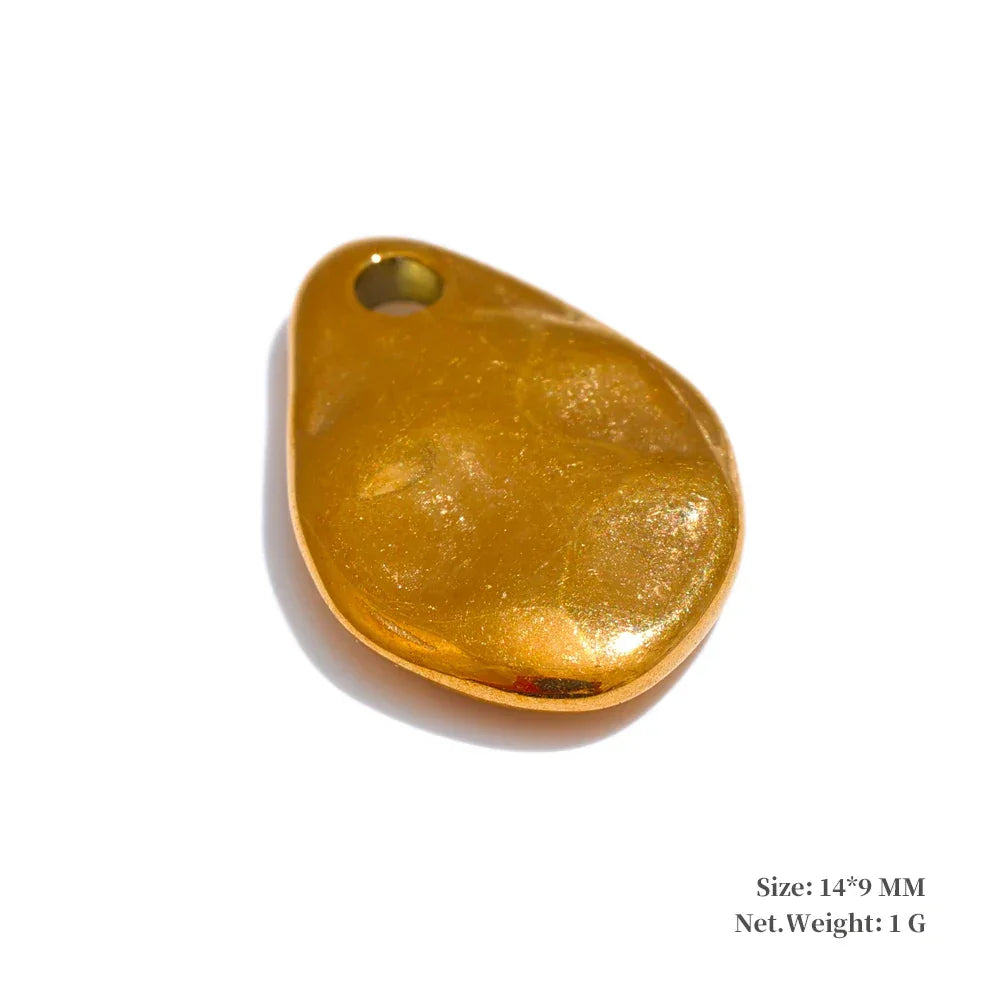 Metal Leaf Flower Star Palm Golden Drop Handmade DIY Stainless Steel Casting Jewelry Accessories