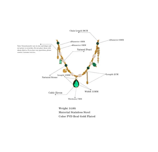 Mirage Green Zircon Collar - TM & CO. JEWELS 