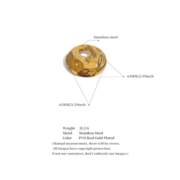 Hammered Circle Pin - TM & CO. JEWELS 