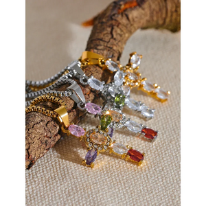 Halo Glow Cross Necklace - TM & CO. JEWELS 