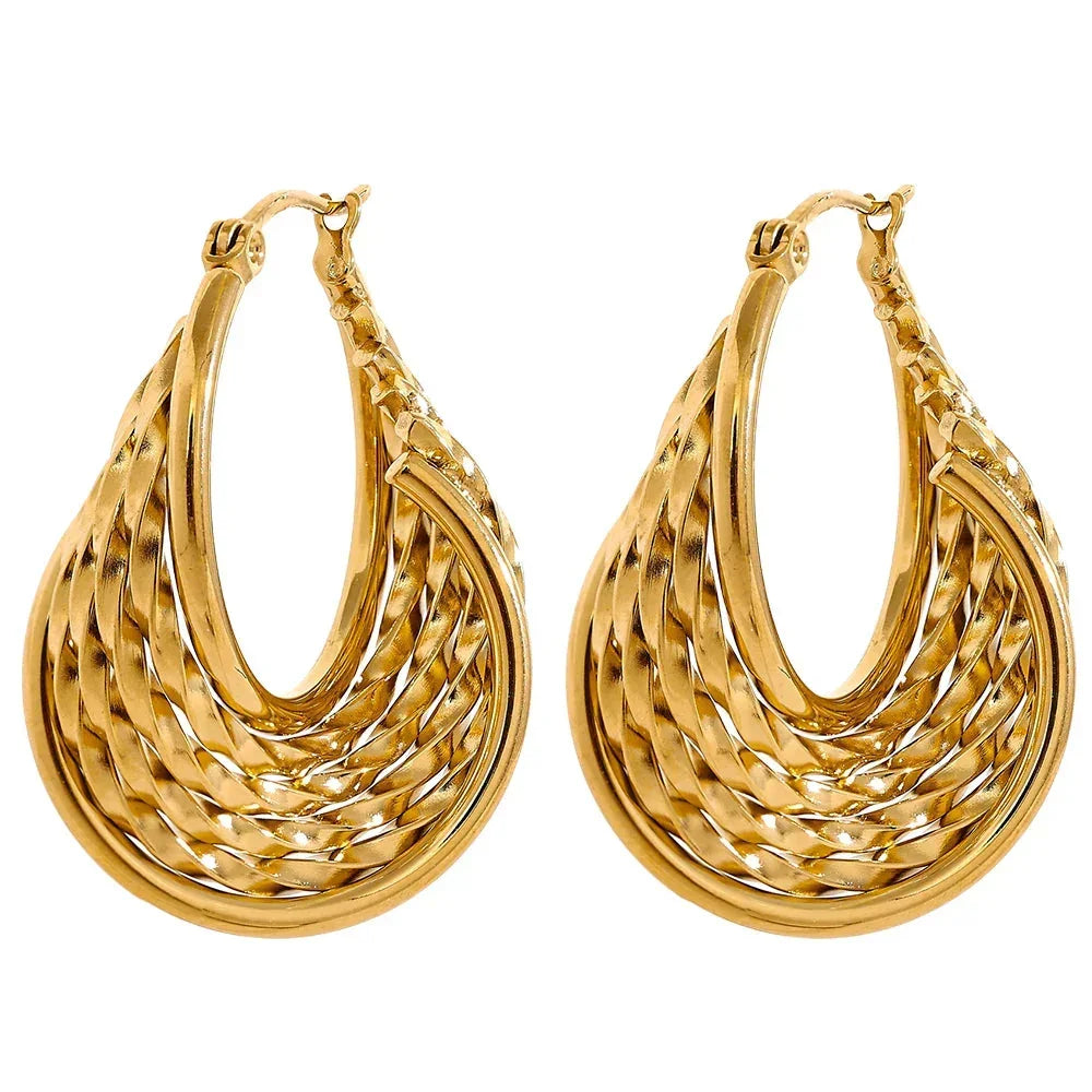 Vogue Twist Hoops - TM & Co. Jewels