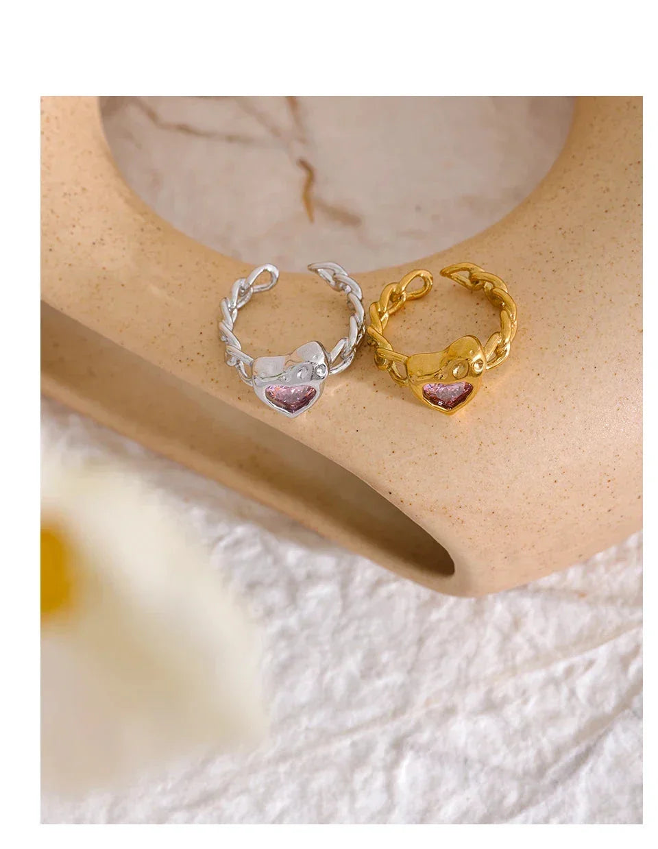 Pink Bliss Heart Ring - TM & Co. Jewels