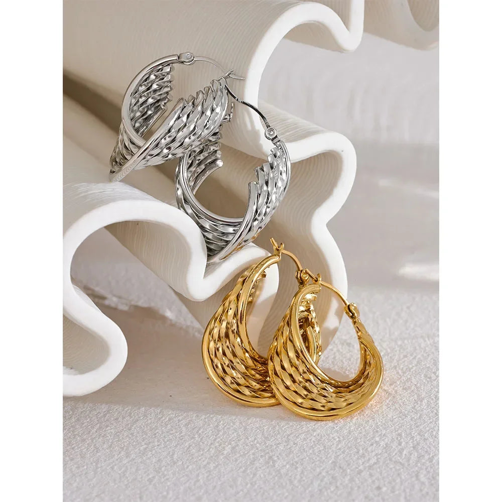 Vogue Twist Hoops - TM & Co. Jewels