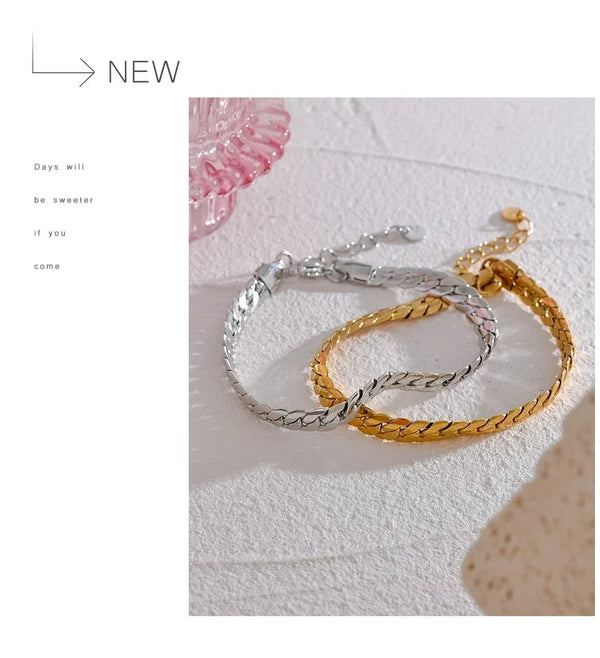 Gold Snake Chain Bracelet