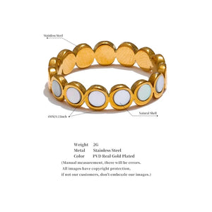 Gold bracelet with white stones on a white background
