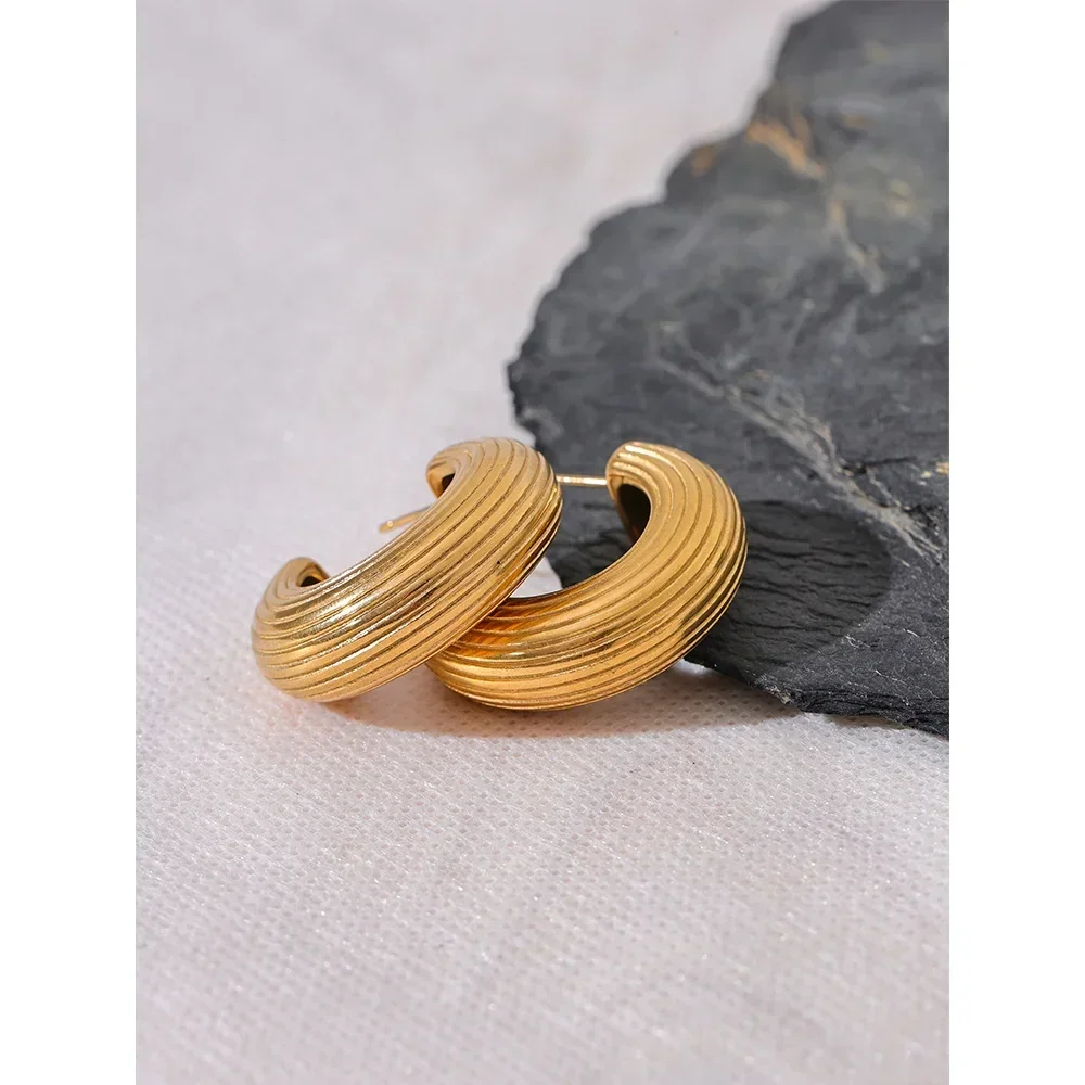 Eternal Edge Stainless Hoops - TM & Co. Jewels