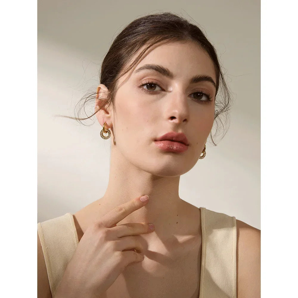 Luminous Drop Hoop Studs - TM & Co. Jewels