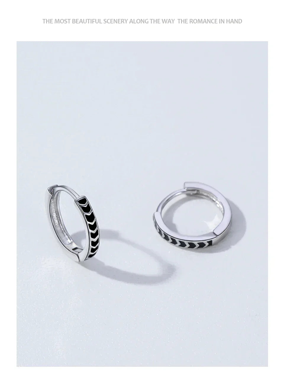 Edgy Enamel Silver Set - TM & Co. Jewels