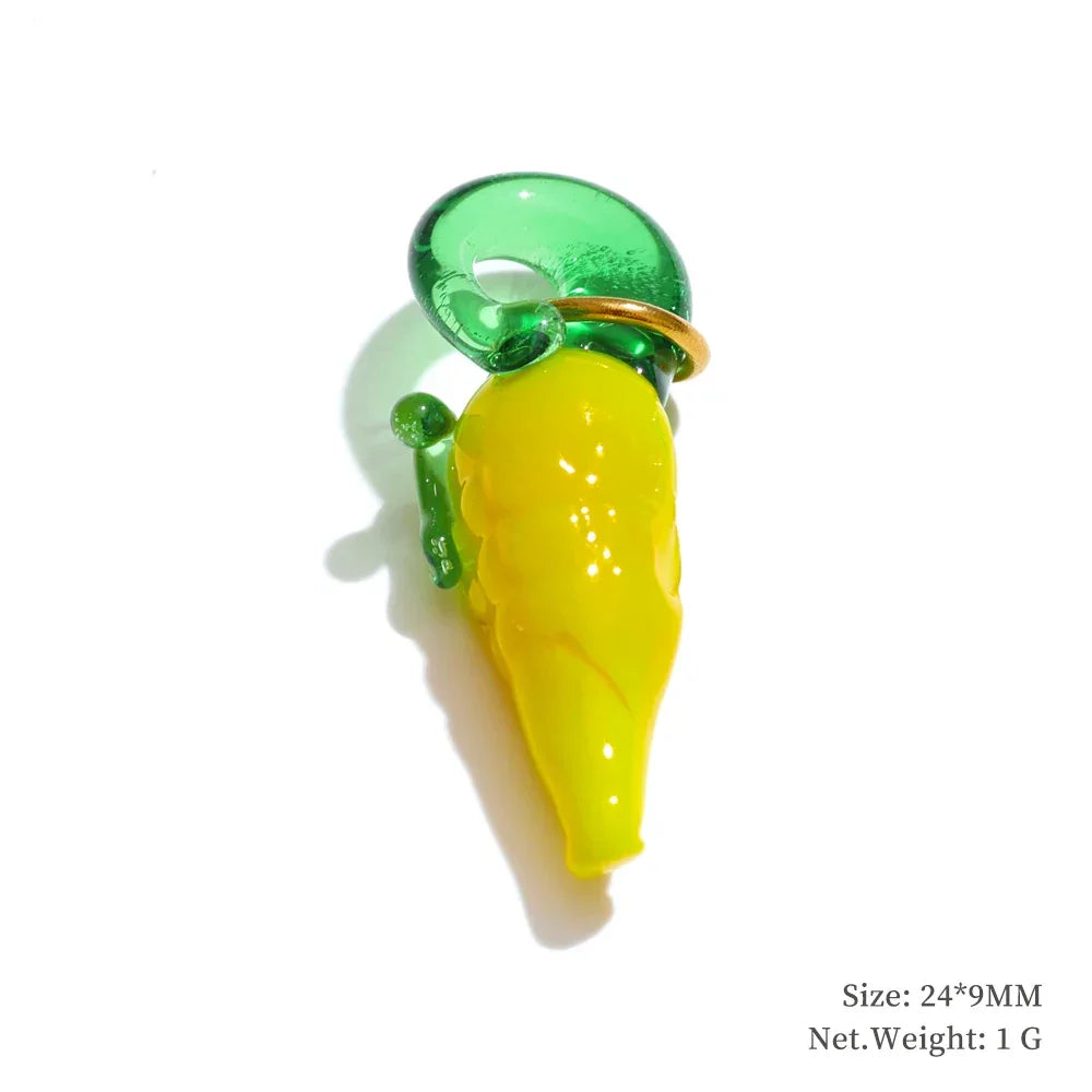 Cute Enamel Enamel Star Flower Cherry Strawberry DIY Accessories Charm Pendants for Necklace Bracelet Earrings Making