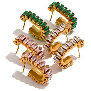 Cubic Elegance Geometric Drops - TM & Co. Jewels