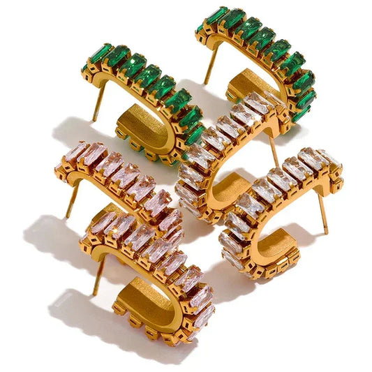 Cubic Elegance Geometric Drops - TM & Co. Jewels