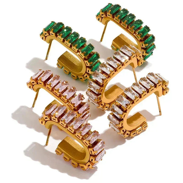 Cubic Elegance Geometric Drops - TM & Co. Jewels