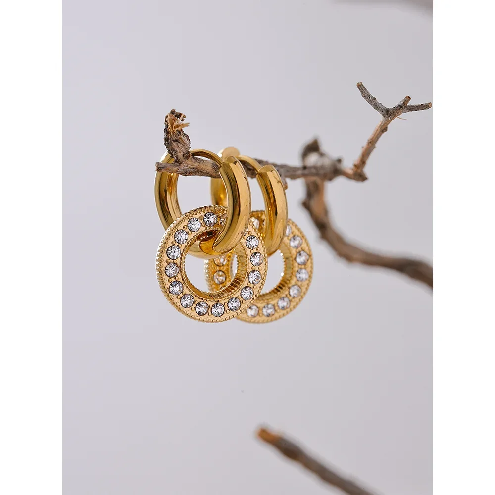 Luminous Drop Hoop Studs - TM & Co. Jewels