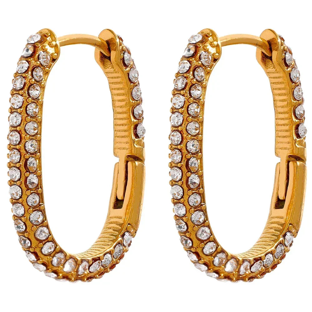 Crystal Aura Hoops - TM & Co. Jewels