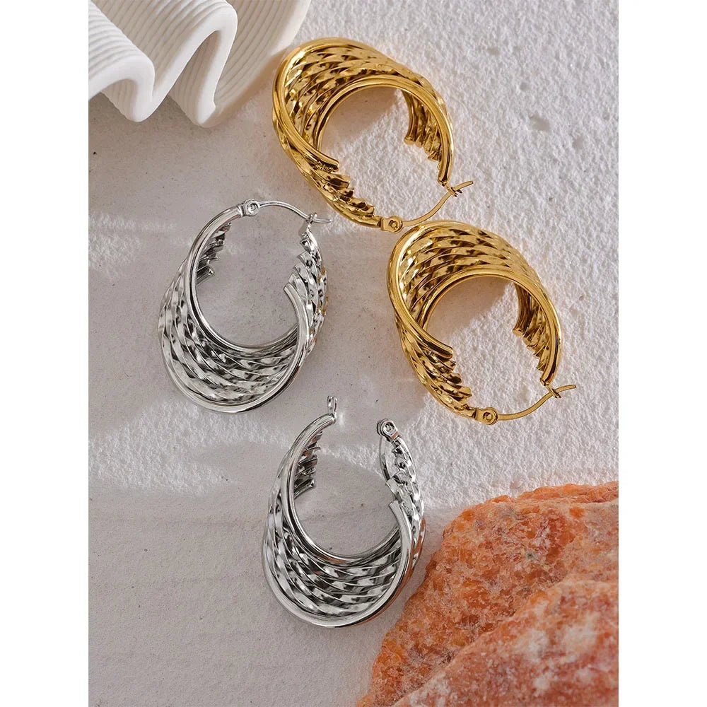 Vogue Twist Hoops - TM & Co. Jewels