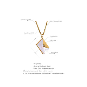 Shell Envelope Sophistique Necklace - TM & CO. JEWELS 