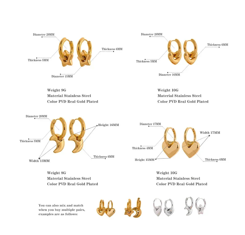 Astral Affection Hoops - TM & Co. Jewels