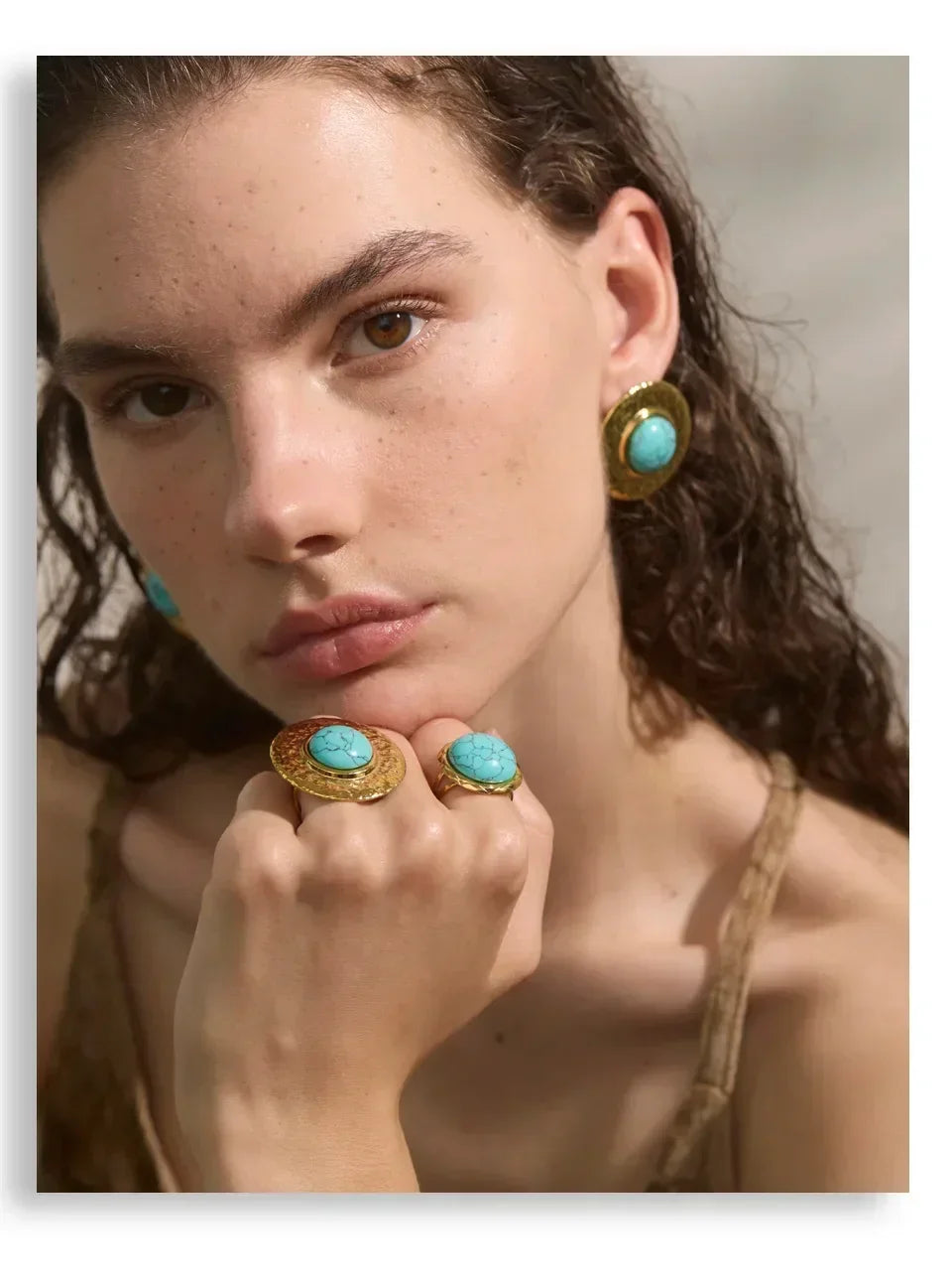 Turquoise Geometry Vintage Jewelry Set