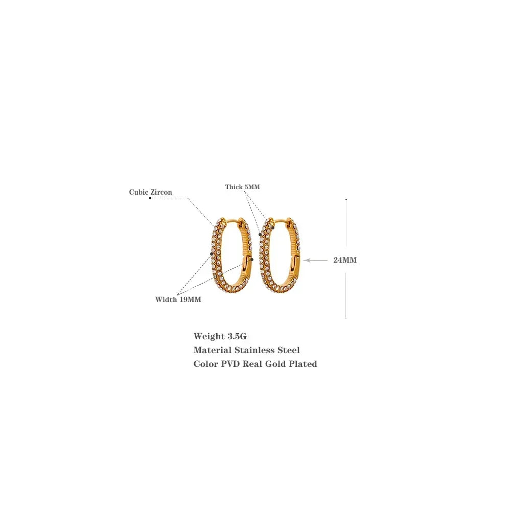 Crystal Aura Hoops - TM & Co. Jewels