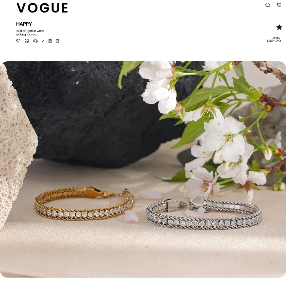 Aurora Glow Gold Chain Bangle - TM & Co. Jewels