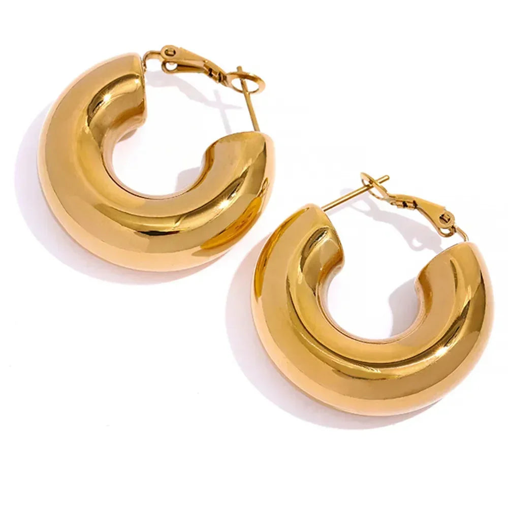 Chic Gold Hoop Earrings - TM & Co. Jewels