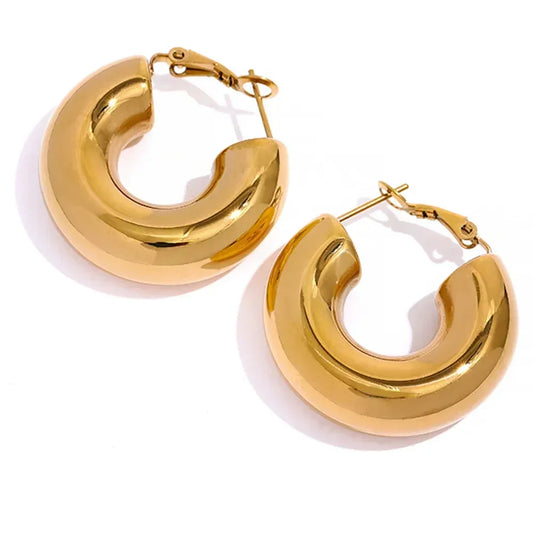 Chic Gold Hoop Earrings - TM & Co. Jewels