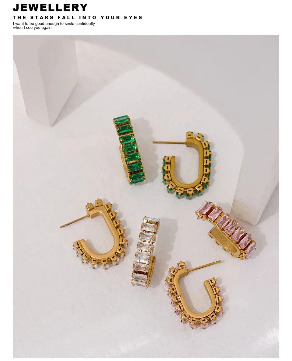 Cubic Elegance Geometric Drops - TM & Co. Jewels