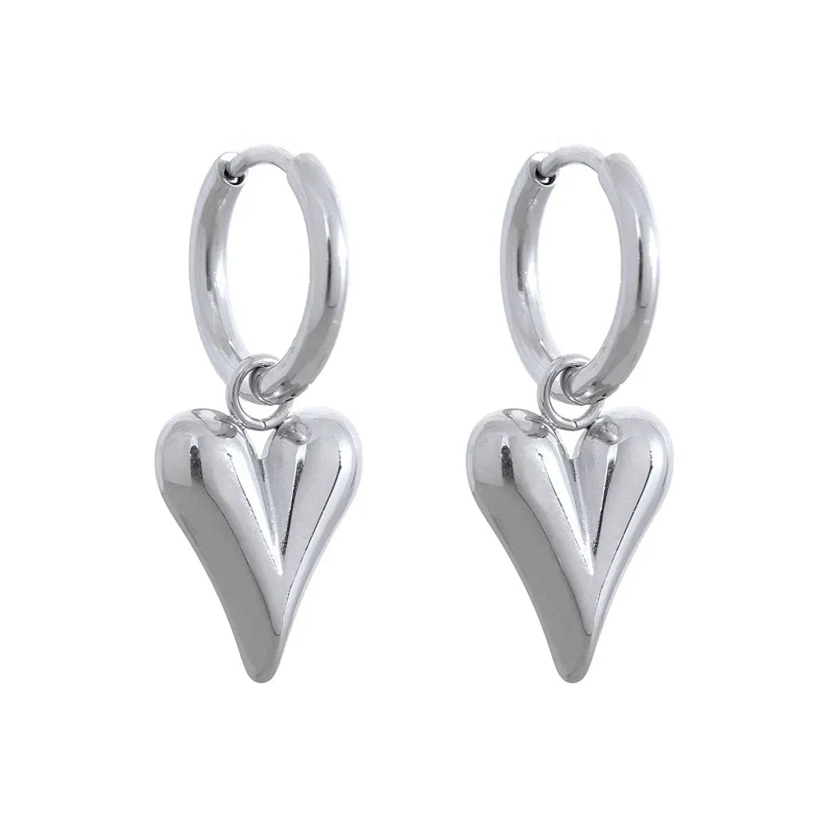 Chic Heart Huggie Hoop Earrings - TM & Co. Jewels