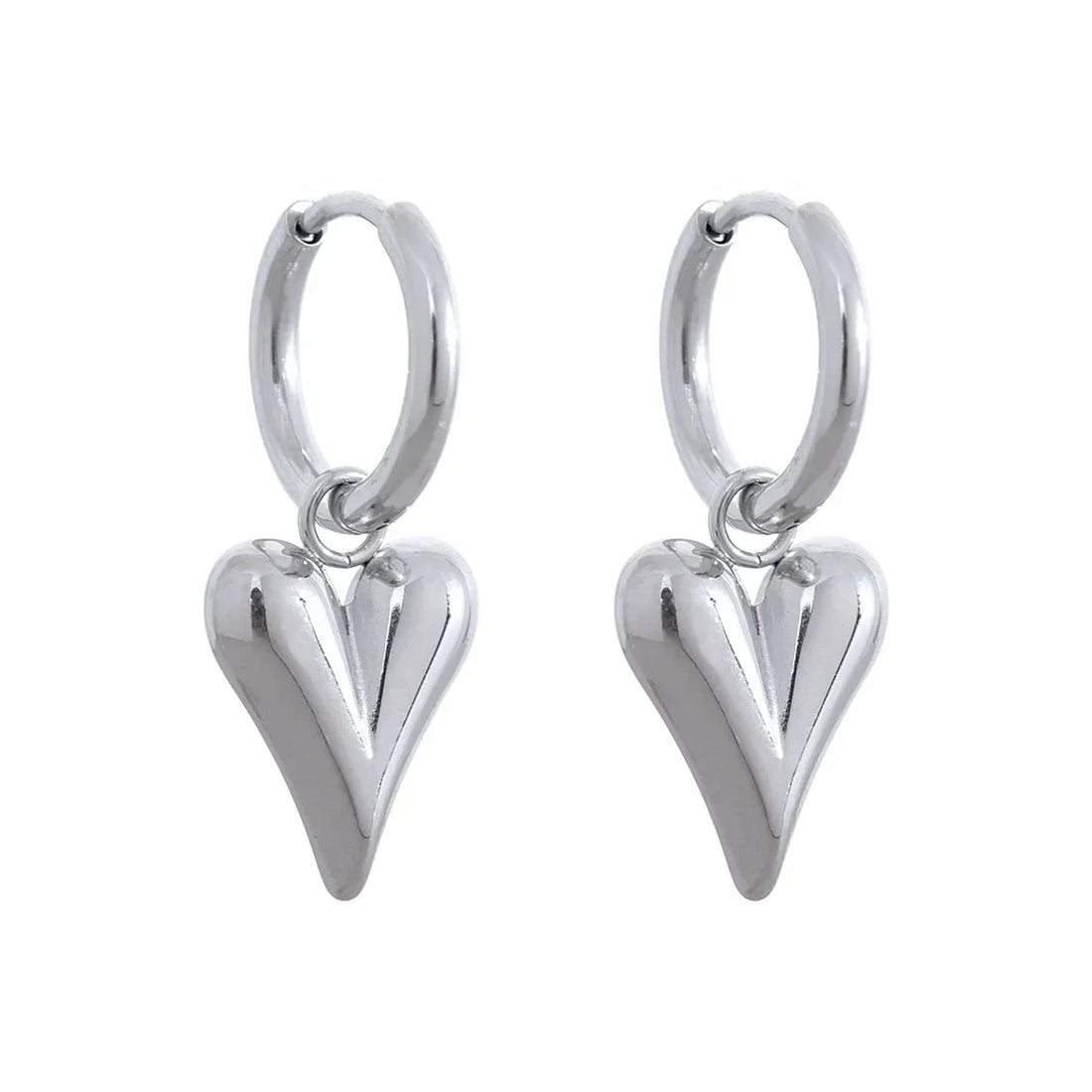 Chic Heart Huggie Hoop Earrings - TM & Co. Jewels