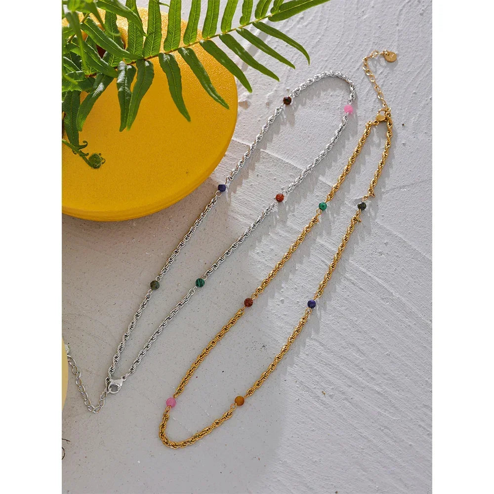 Sophia's Harmony Gemstone Collar - TM & Co. Jewels