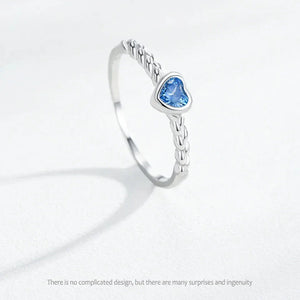 Blue Heart Romance Ring - TM & CO. JEWELS - TM & CO. JEWELS 
