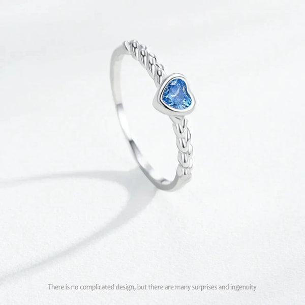 Blue Heart Romance Ring - TM & CO. JEWELS - TM & CO. JEWELS 