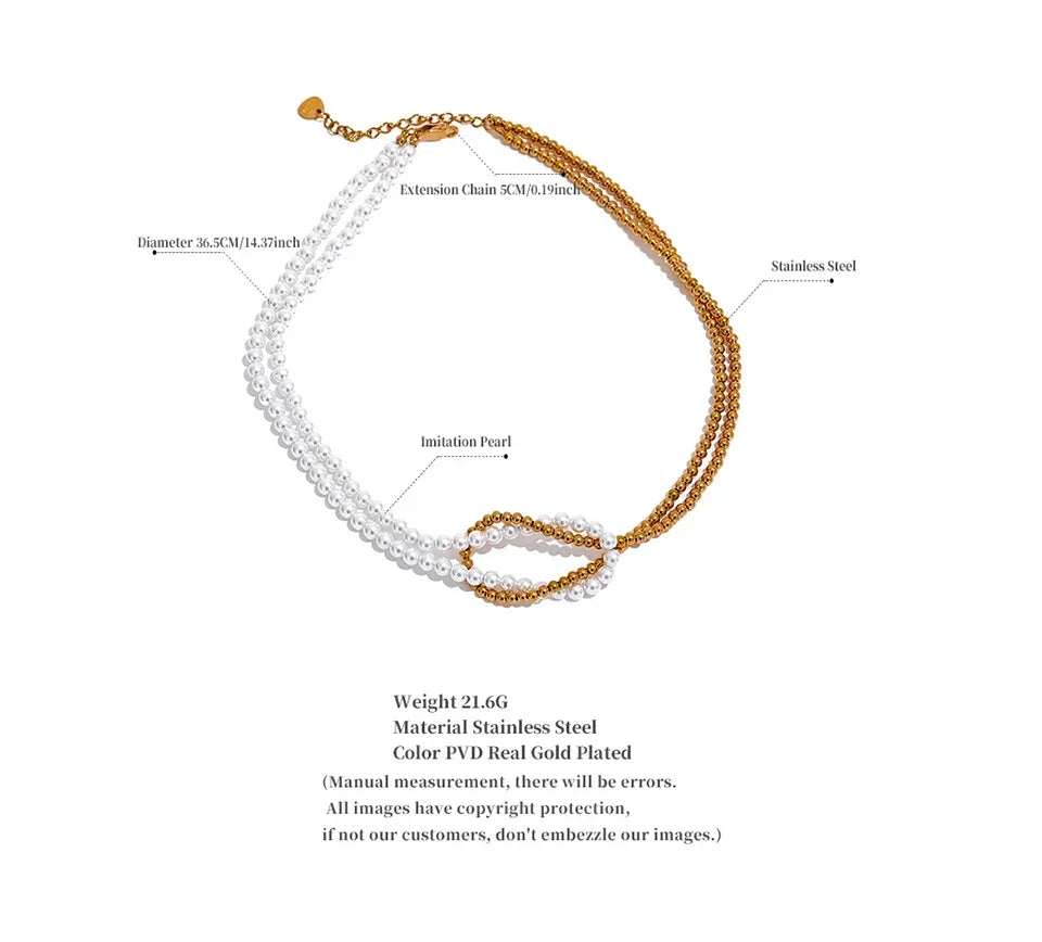 Aura Knot Pearl Choker