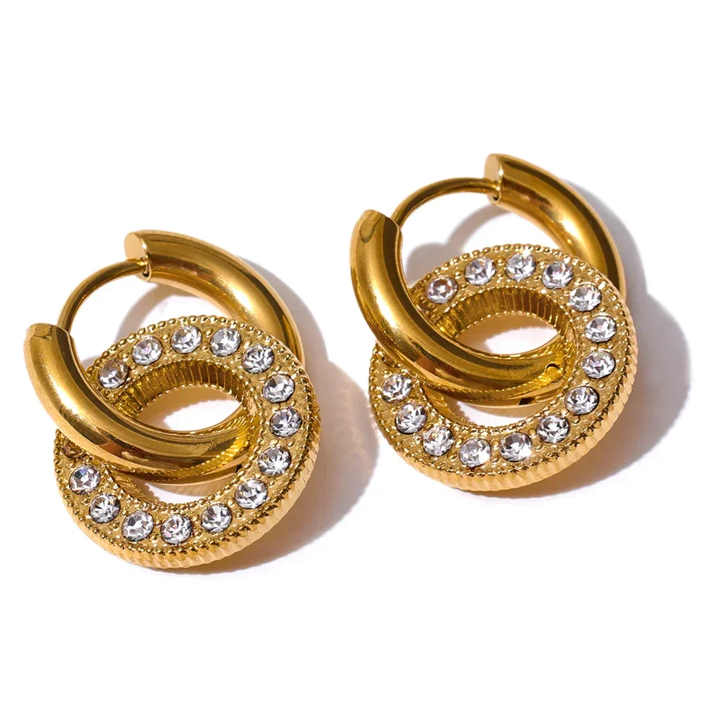 Luminous Drop Hoop Studs - TM & Co. Jewels