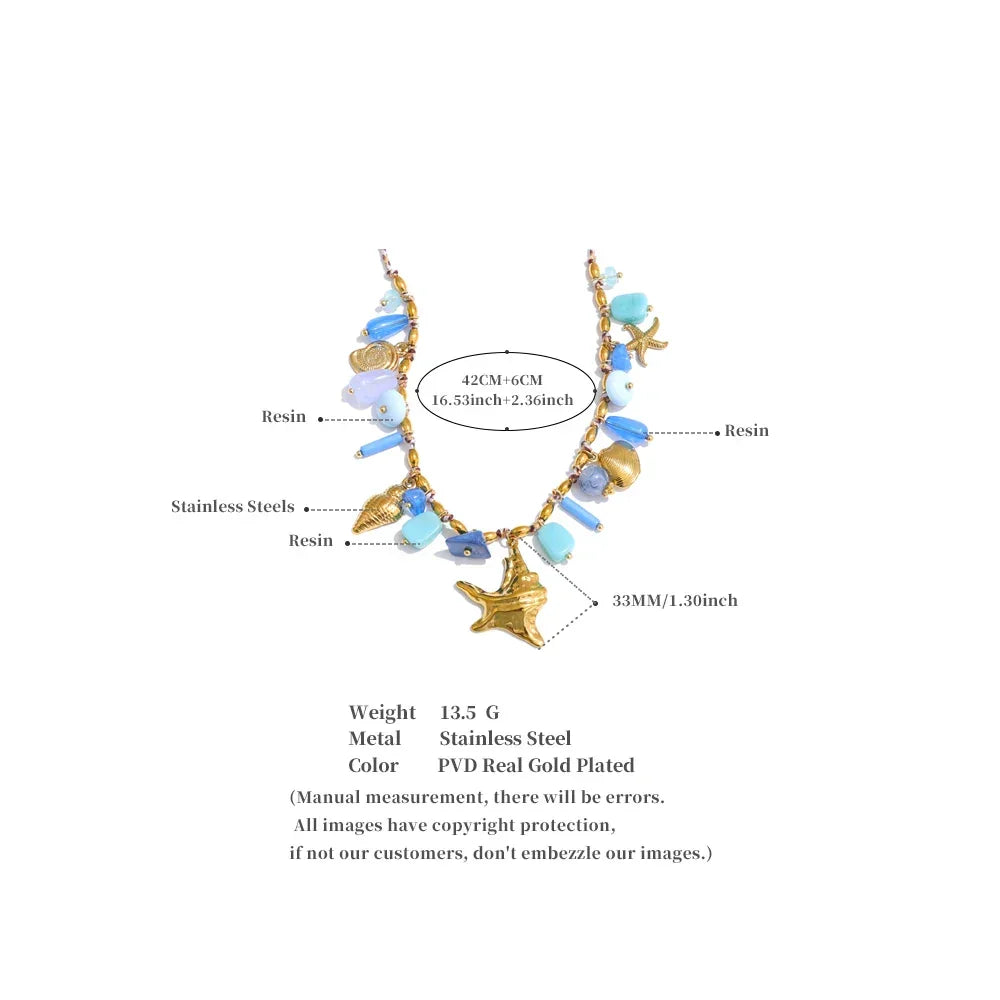 Starfish Kisses Charm Necklace