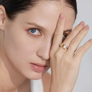 Aqua Aurora Charm Ring - TM & CO. JEWELS 