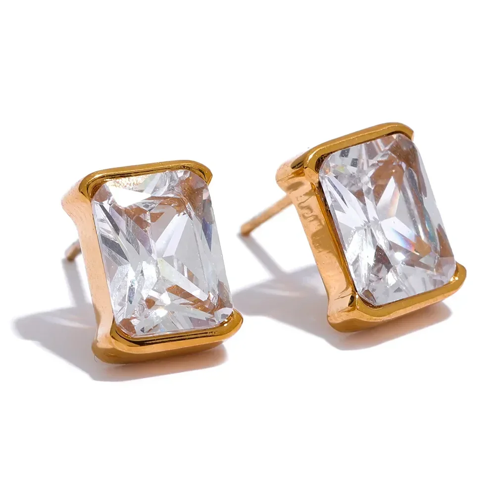 Brilliance Square Studs - TM & Co. Jewels
