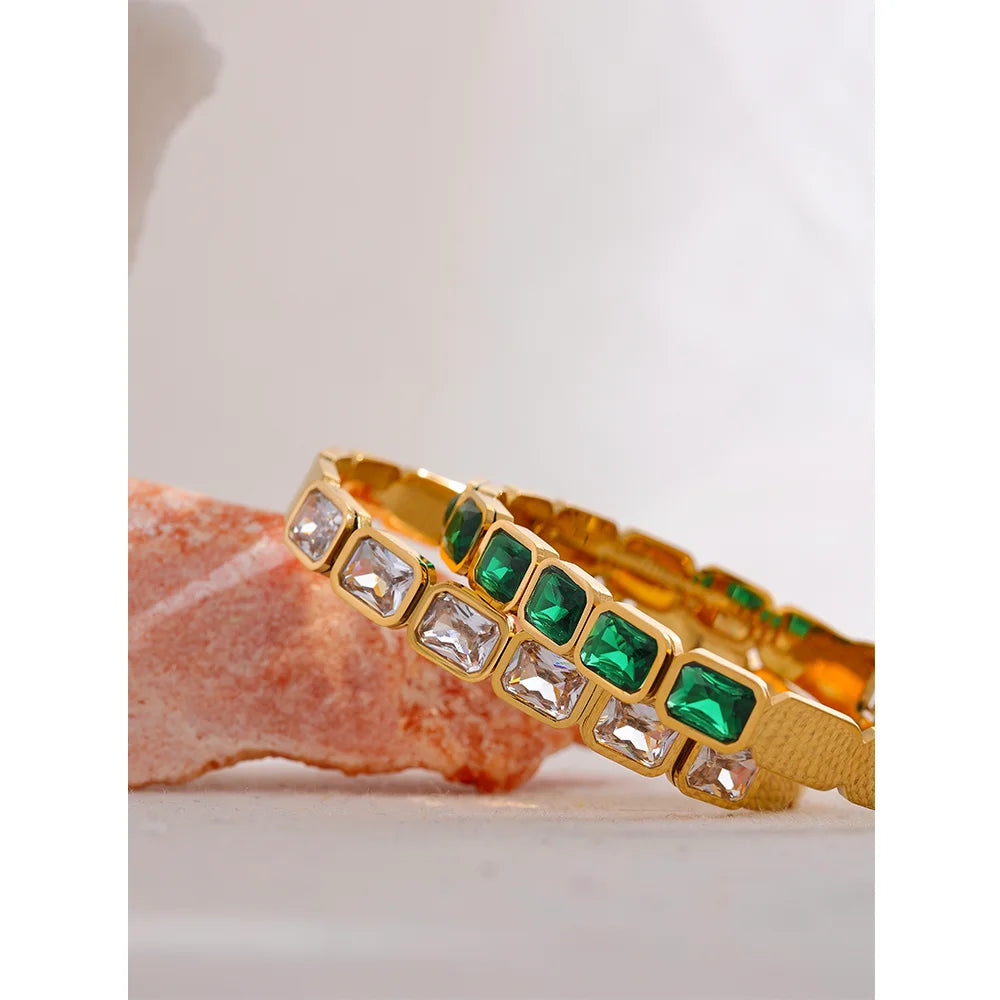 Bella's Emerald Elegance Bangle