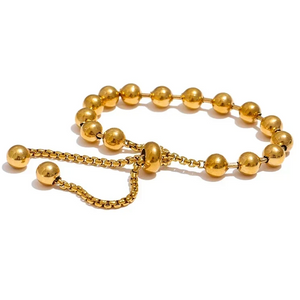 Gold Ball Bead Bracelet