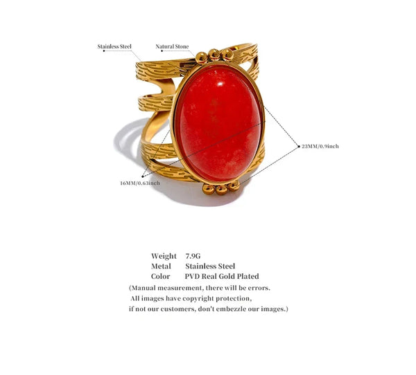 Sunset Cabochon Ring