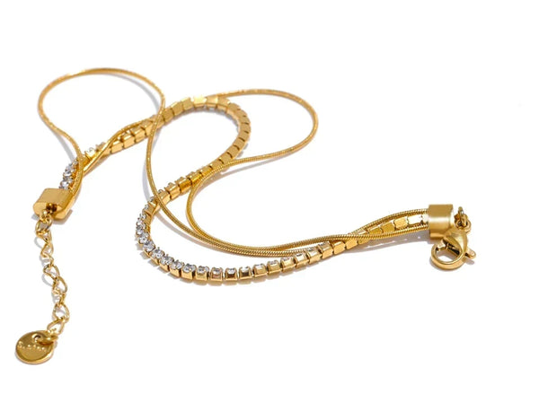 Gold Layered Zirconia Bracelet