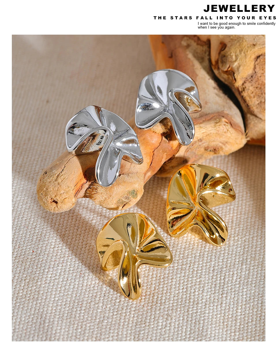 Clous d'oreilles texturés Bloom