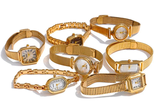 Refined Steel Gold Watch - TM & CO. JEWELS 